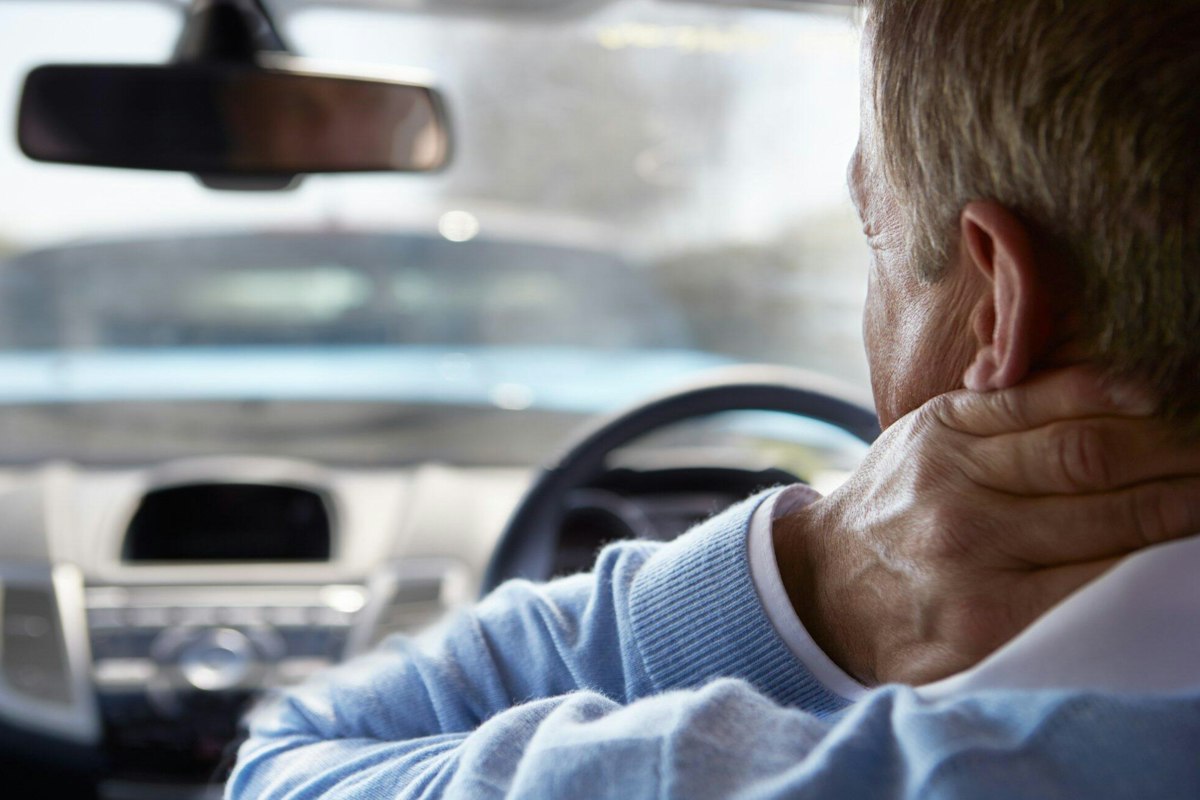 person in need of whiplash injury self-care