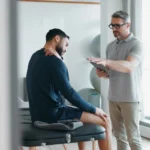 Chiropractor in Henderson consults a patient about care options for chiropractor Las Vegas and personal injury chiropractor needs.